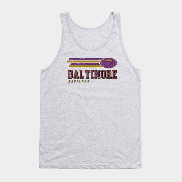 Baltimore Football Retro Vintage Tank Top by Ruffeli